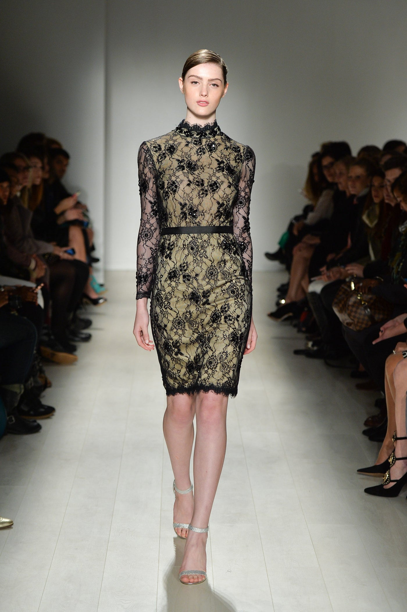 Embellished lace dress 