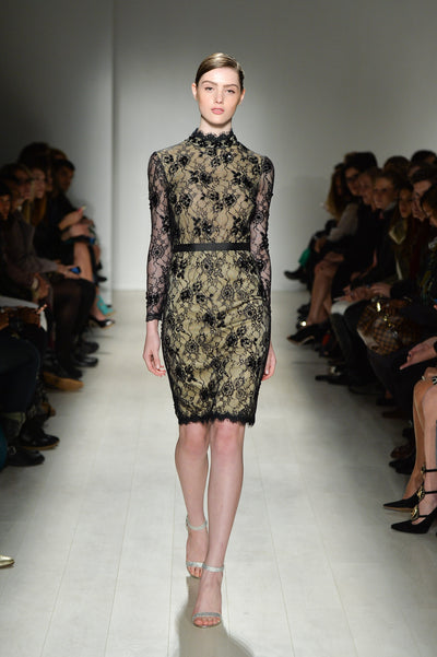Embellished lace dress 