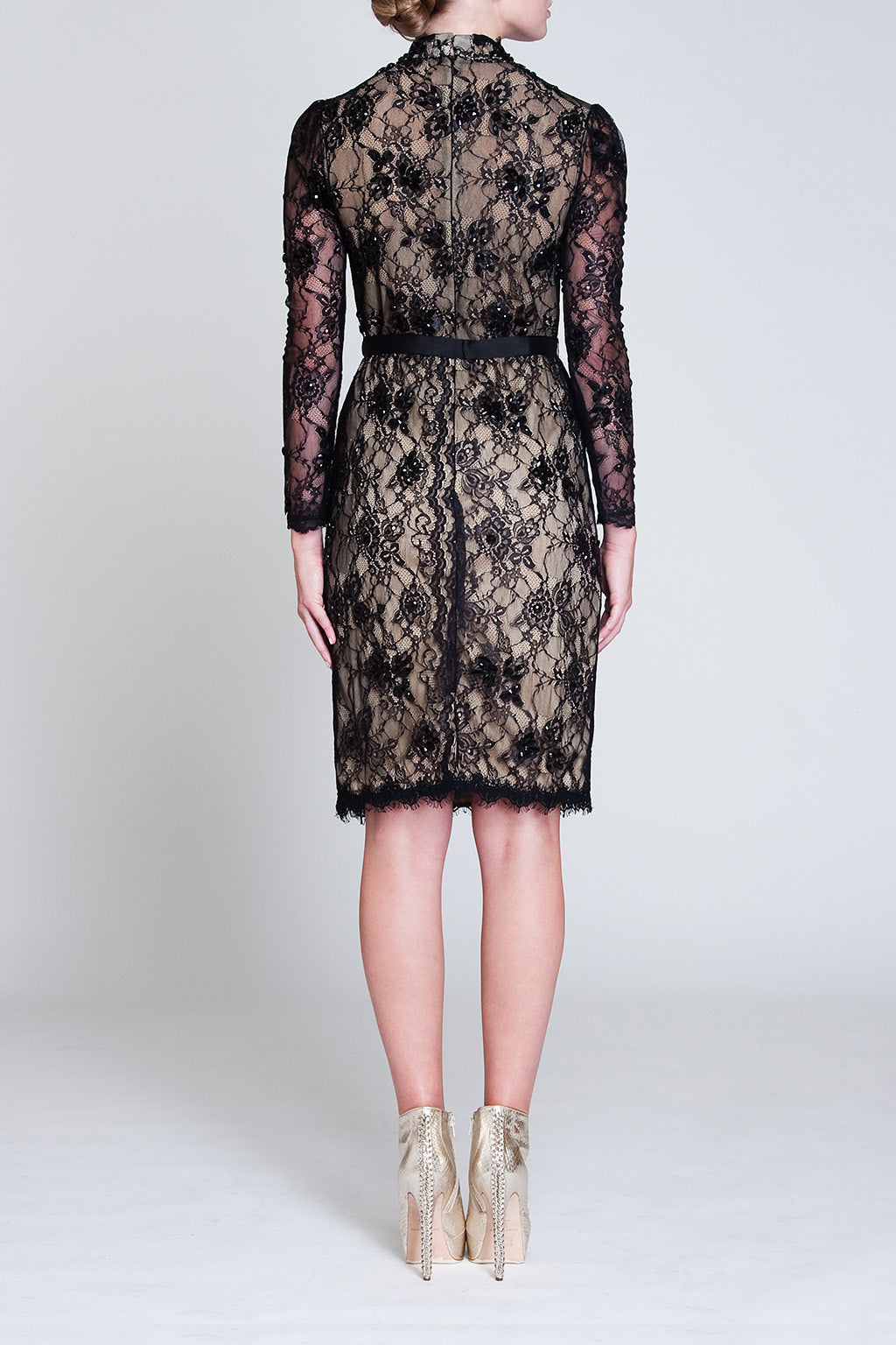 Embellished lace dress 