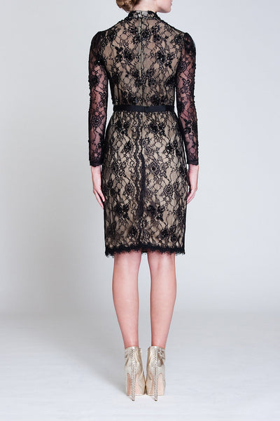 Embellished lace dress 