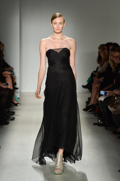 Crepe tail gown