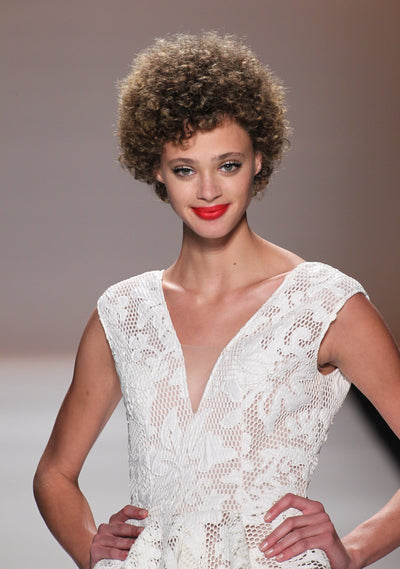 White mesh bubble dress