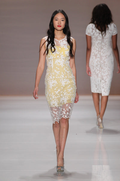 Strapless lace mini dress