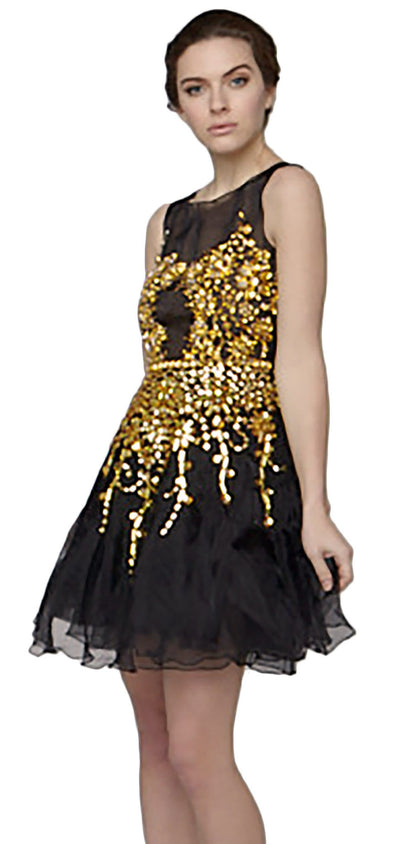 Silk organza beaded dress