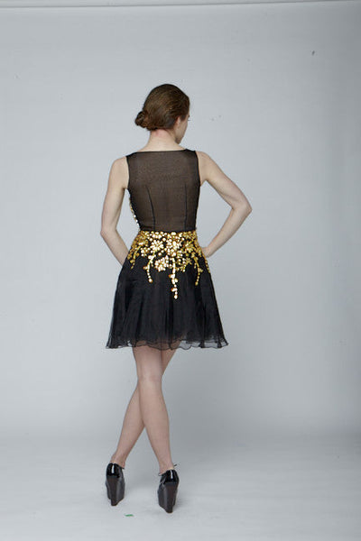 Silk organza beaded dress