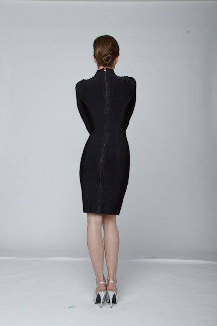 Black stretch-knit dress