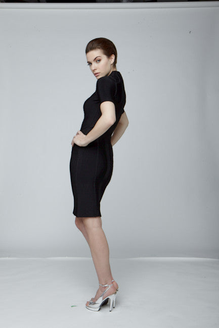 Black bodycon with embellishments
