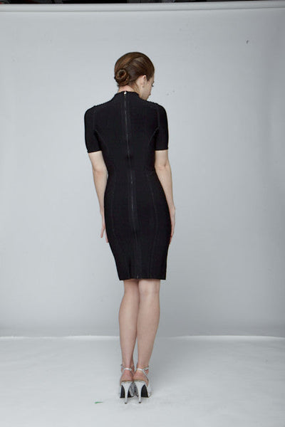 Black bodycon with embellishments