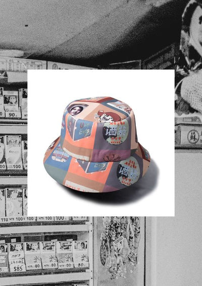 Double Wear Retro Printing Fishmen's Hat