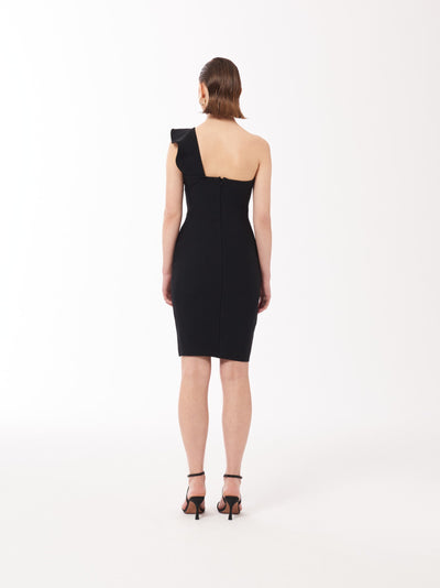 One Shoulder Ruffle Mini Party Dress