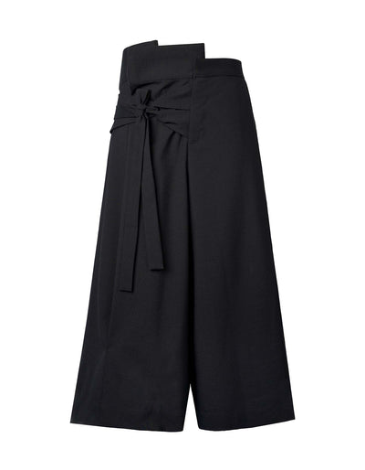 Asymmetry Tie-Up Hakama Style Pants