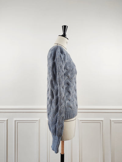 Chunky cable hand knitted in Alpaca