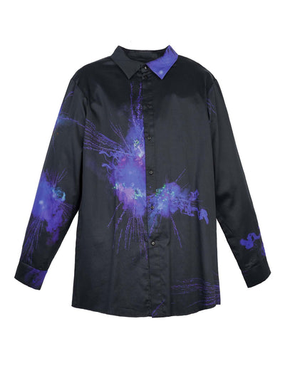 Firecracker Printing Shirt In Blue