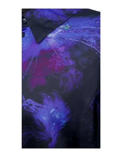 Firecracker Printing Shirt In Blue