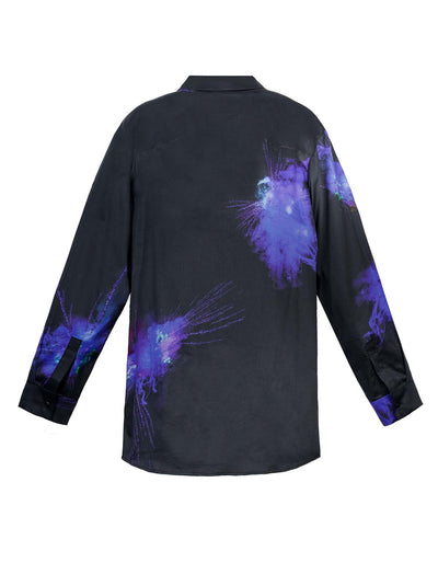 Firecracker Printing Shirt In Blue