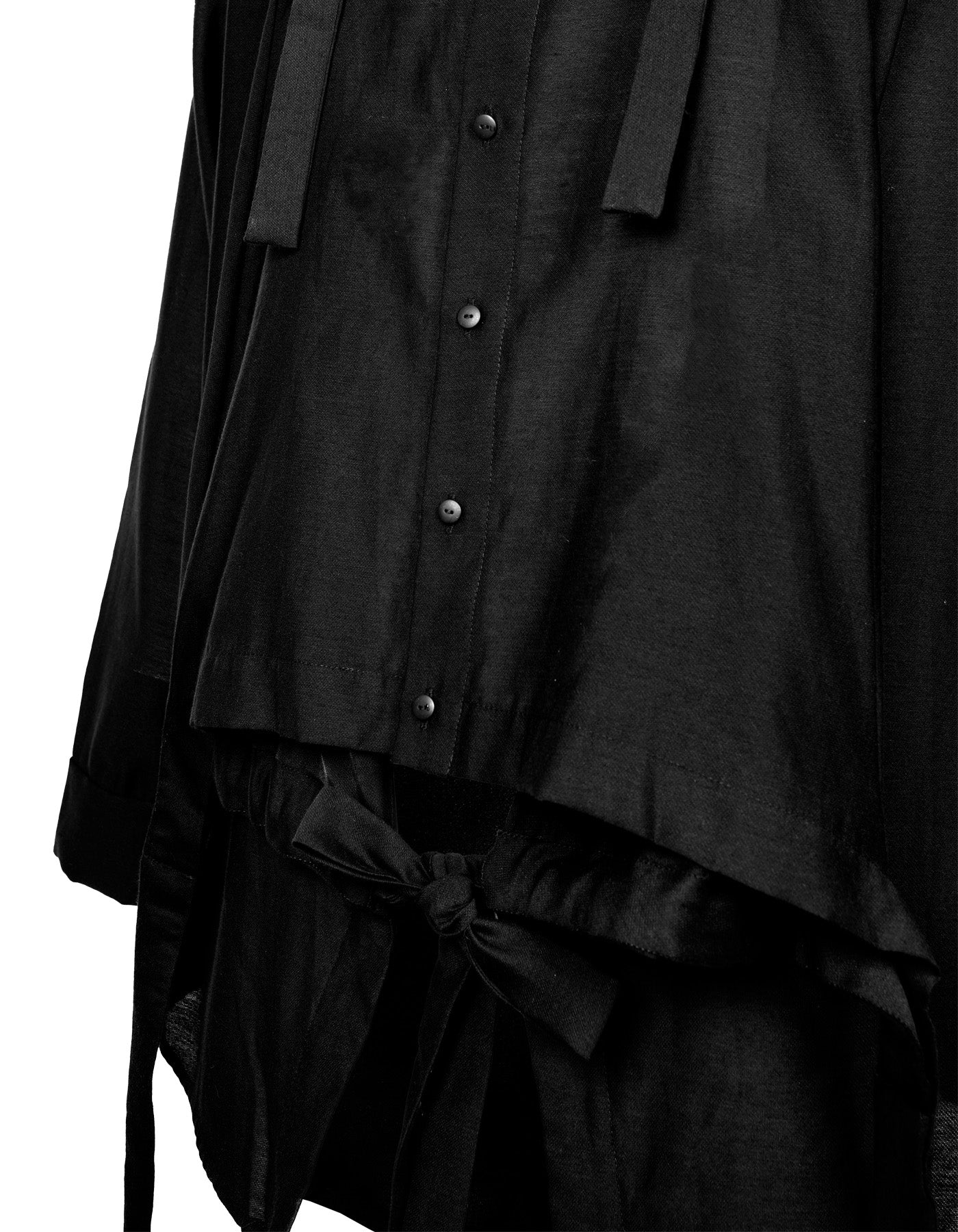 Deconstructed Hem Tie Shirt