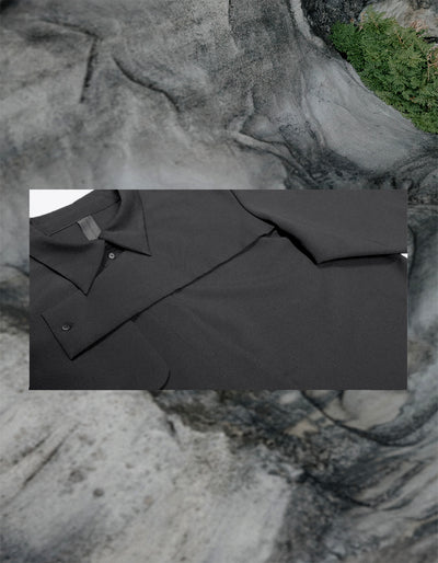 Layered Flaps Short Sleeve Shirt