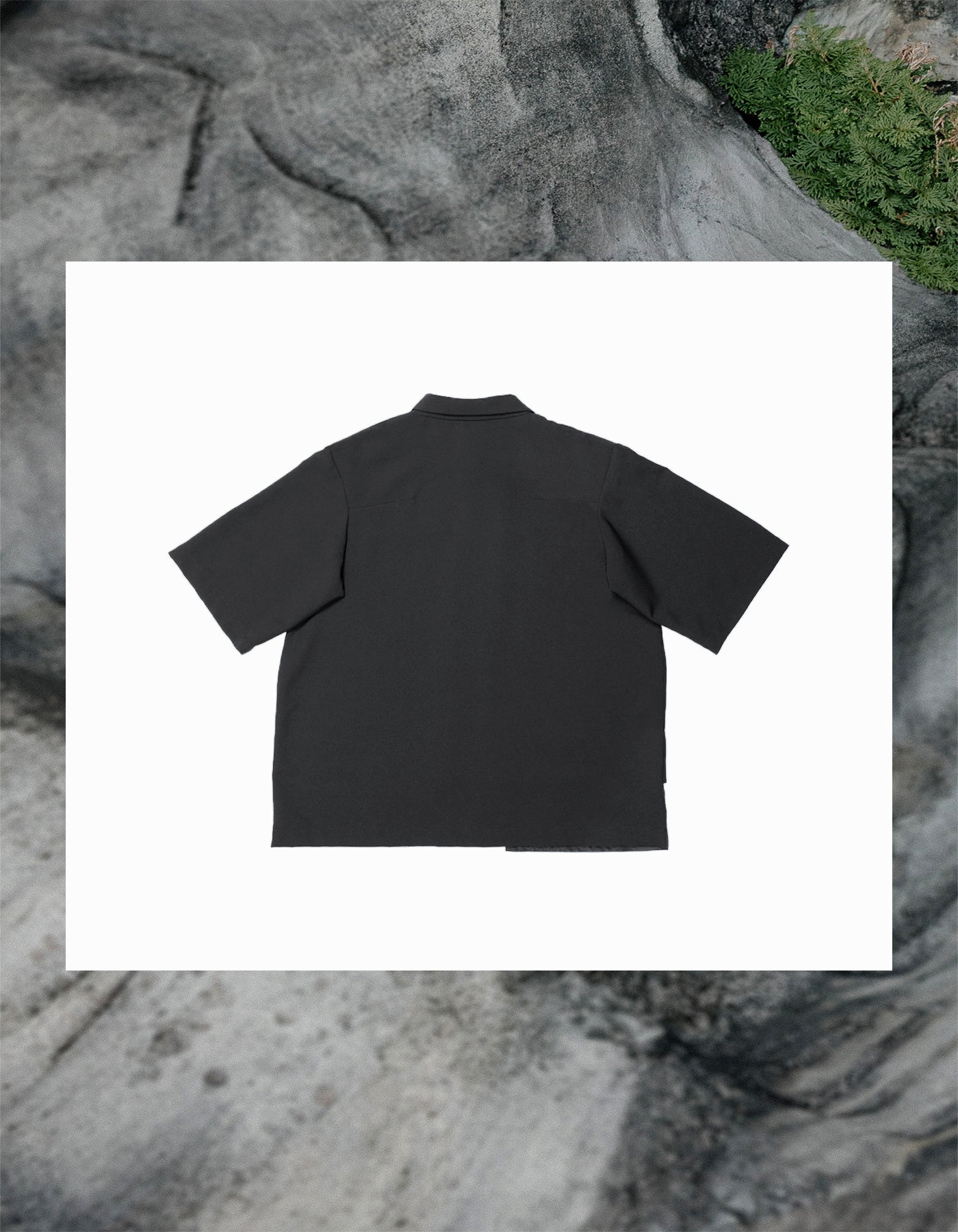 Layered Flaps Short Sleeve Shirt