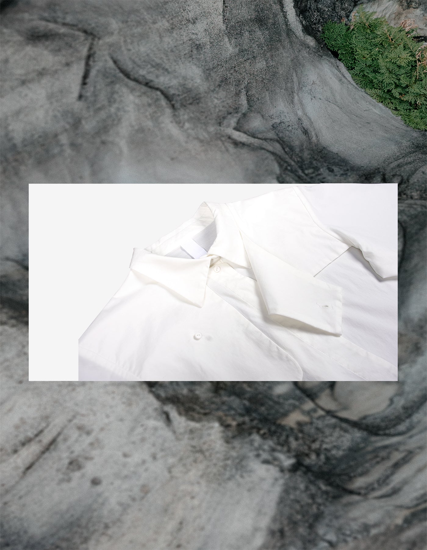 Layered Flaps Short Sleeve Shirt