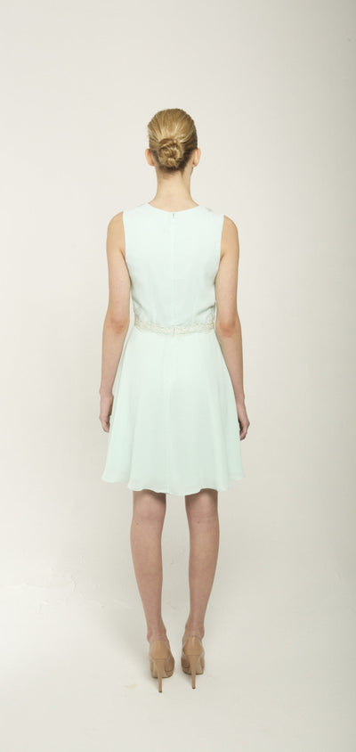 Chiffon lace and bead embellished dress