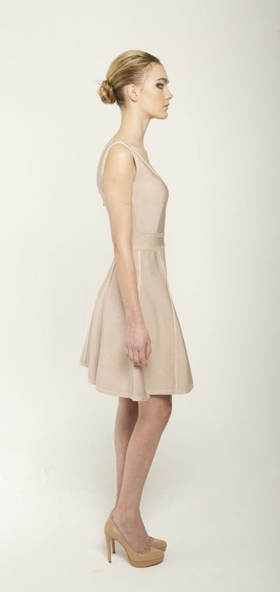 Embellished stretch-knit dress