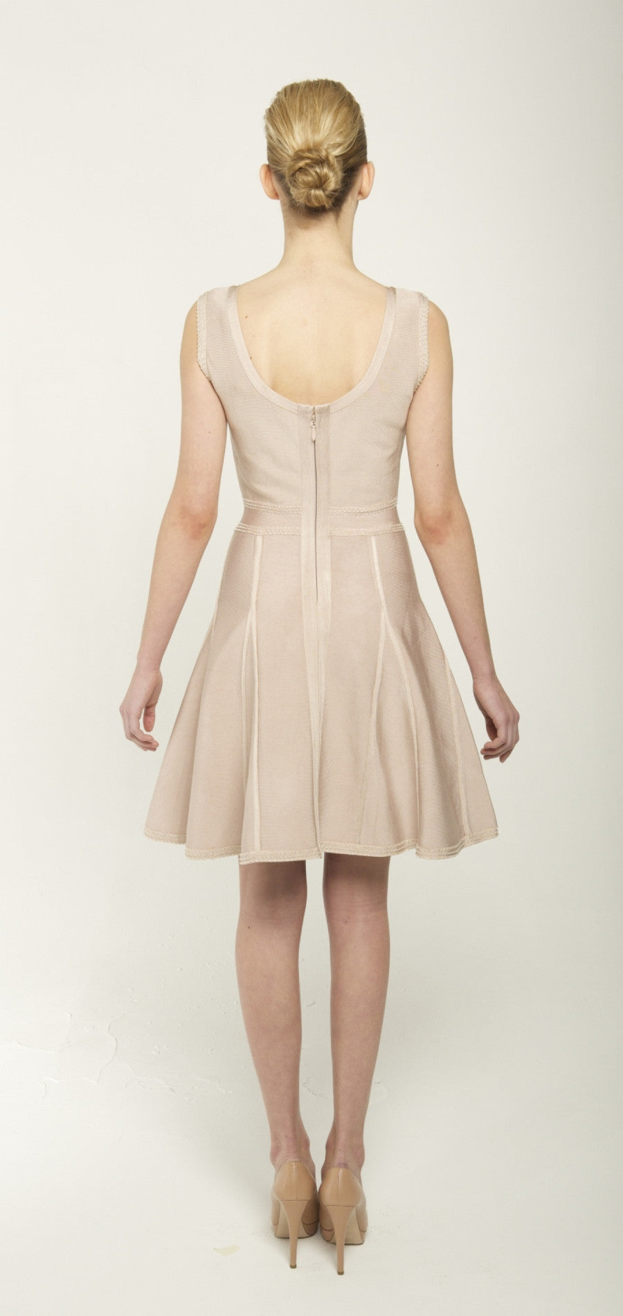Embellished stretch-knit dress
