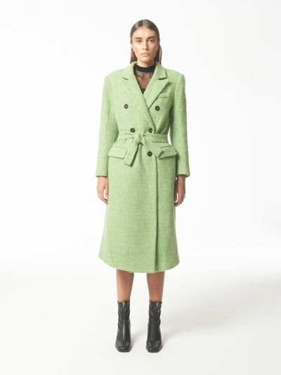 SOUR FIGS Green Tweed Coat