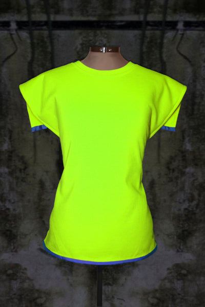 CHARTREUSE YELLOW OPEN BACK JUMPER PULLOVER WITHOUT SLEEVES - Noah Christian 