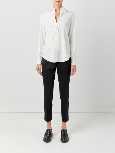 Classic Button Up, White, Front