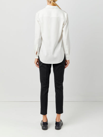 Classic Button Up, White, Back
