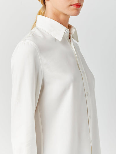 Classic Button Up, White, Side, Close Up Detail