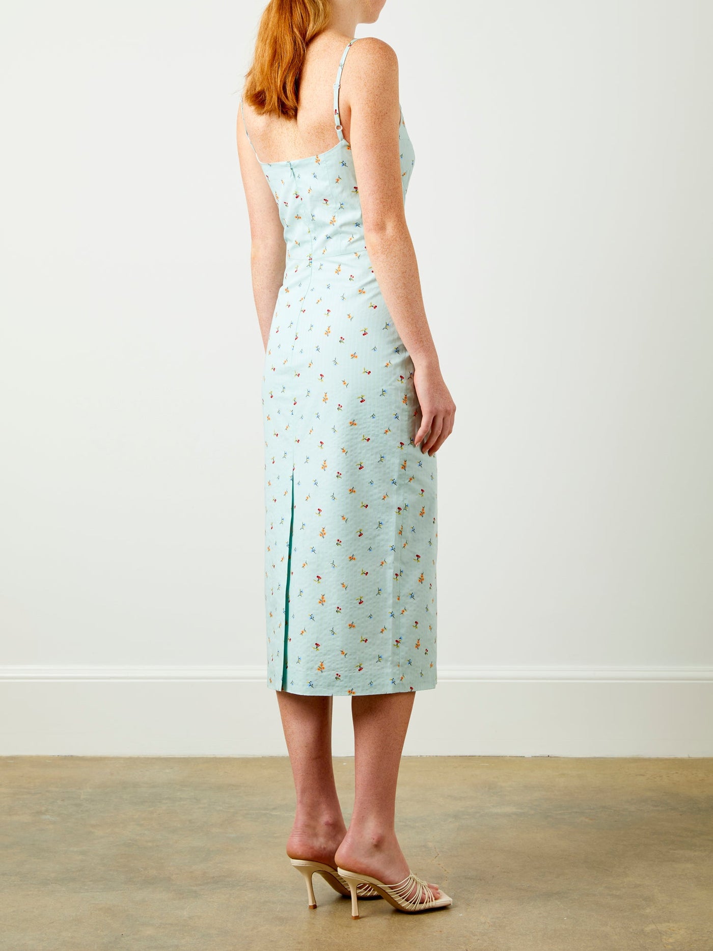 Floral Midi Dress Back