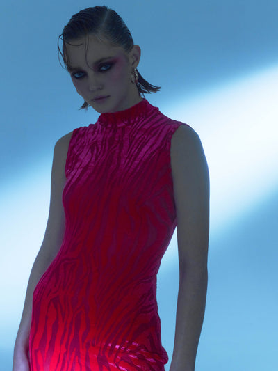 SOUR FIGS Pink Animal Print Dress