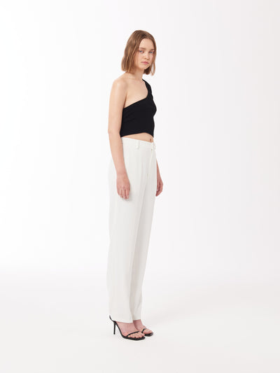 black one shoulder crop top black crop top sour figs