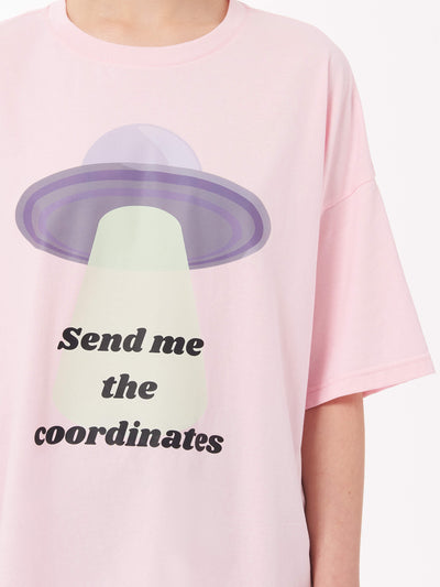 UFO Print T-shirt Pink T-shirt Pink UFO T-shirt UFO tee