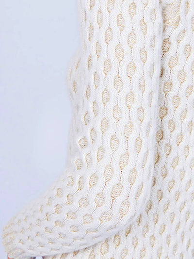 White cable knit sweater 
