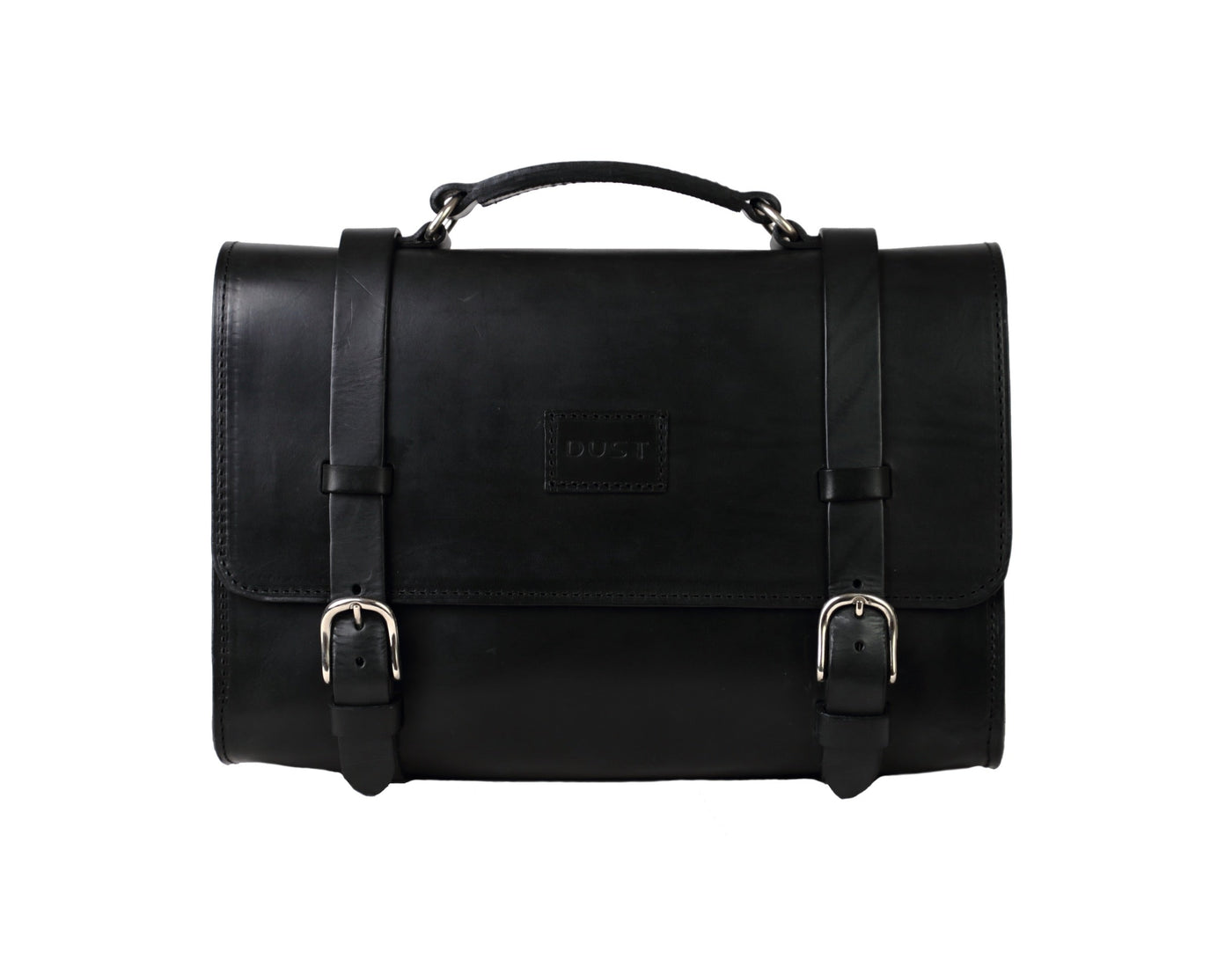 Leather Briefcase in Cuoio Black Mod 119