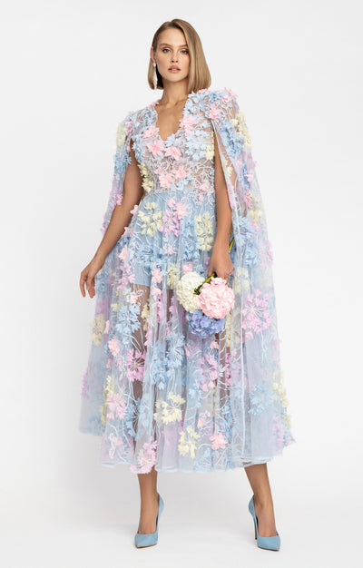 Cocktail Dress "Hortensia" with detachable sleeves