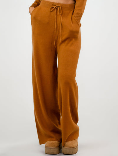 WOMENS HIGH WAIST KNIT TROUSERS