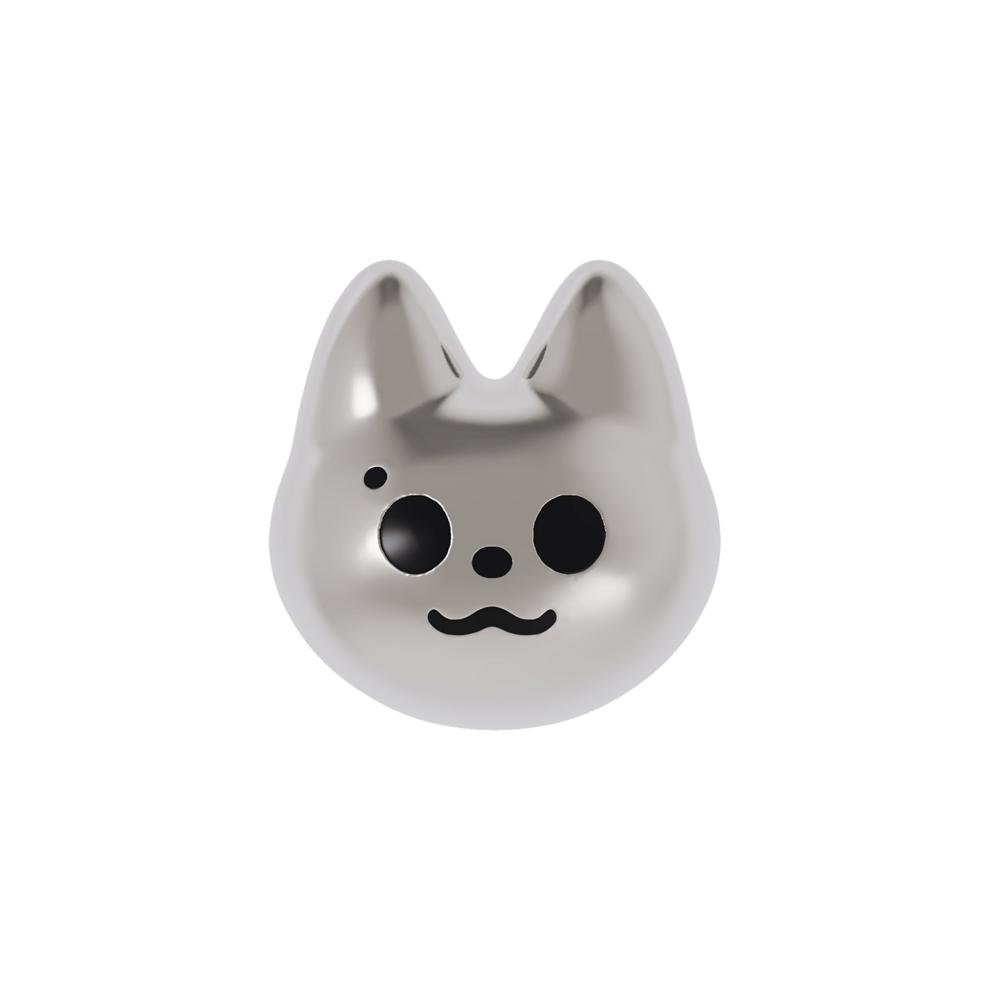 Bug cat silver earring