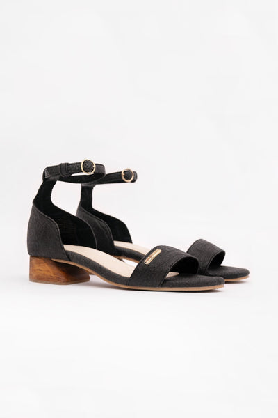 Chicago  - Ankle Strap Heels - Charcoal