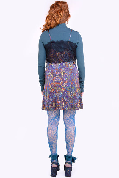 Brooklyn Dress in Satin Dragon Hunter Print