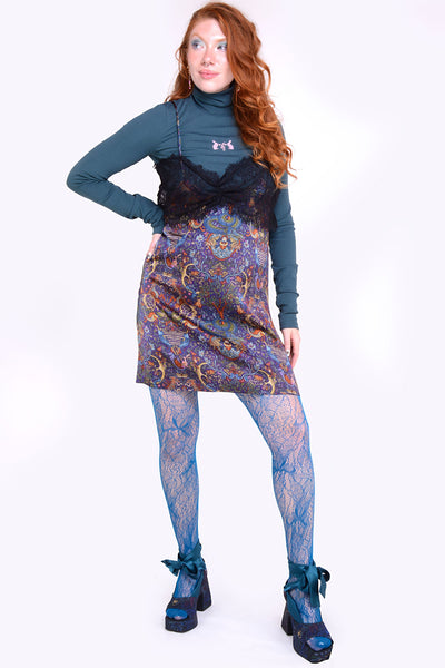 Brooklyn Dress in Satin Dragon Hunter Print