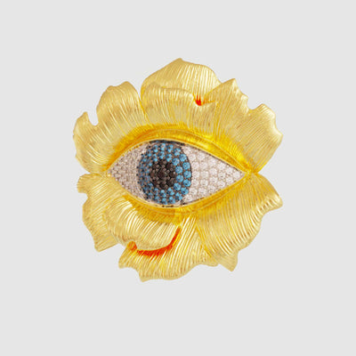 Evil Eye Flower Earrings