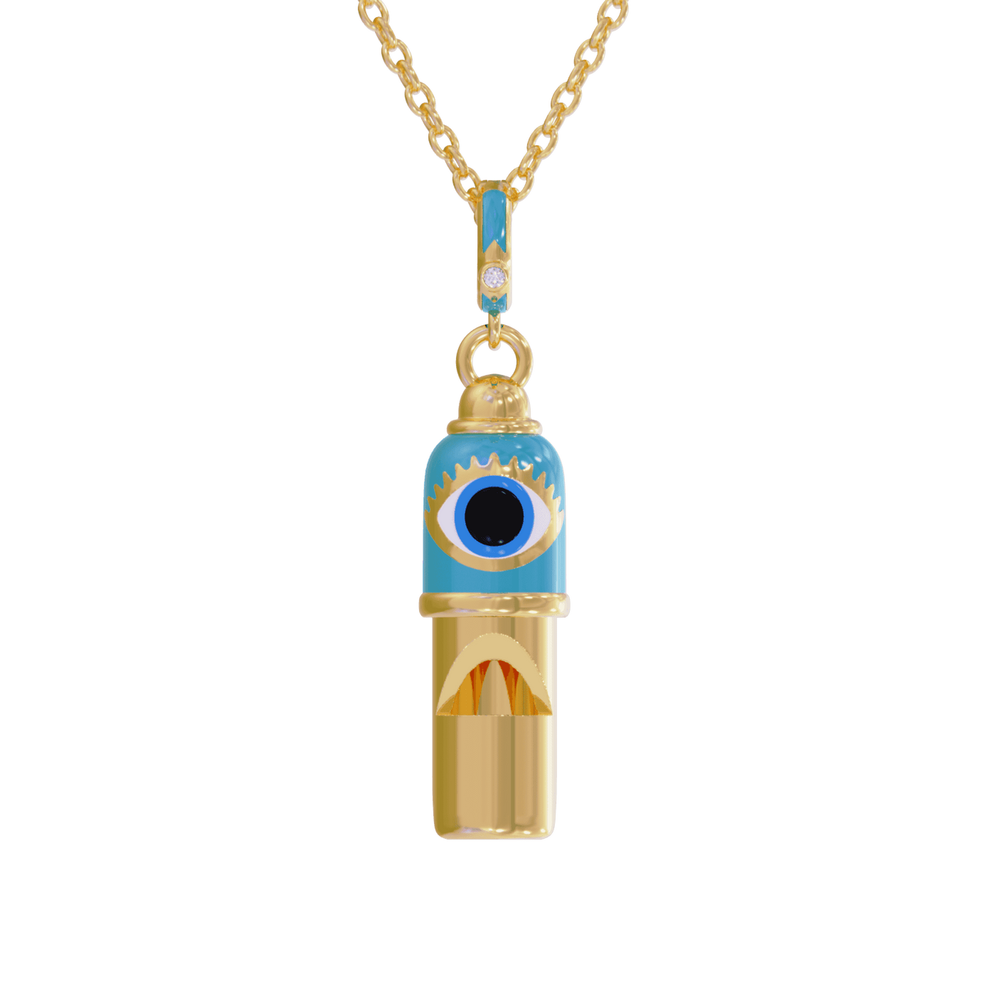 Evil Eye Whistle Pendant