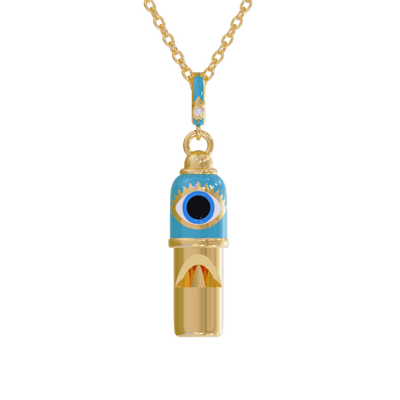 Evil Eye Whistle Pendant