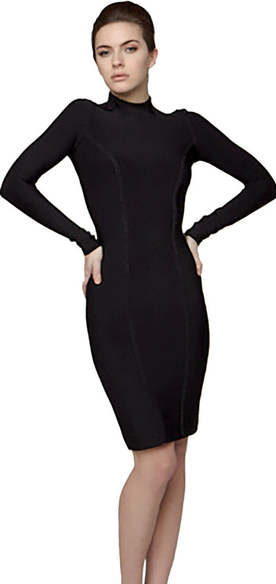 Black stretch-knit dress