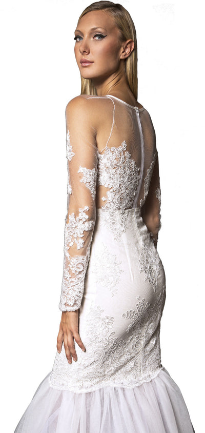 Lace embellished mermaid gown