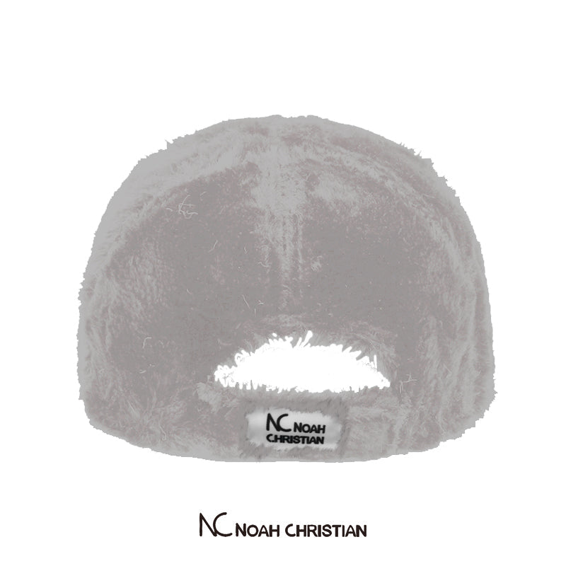 DARK GREY FAUX FUR BASE CAP