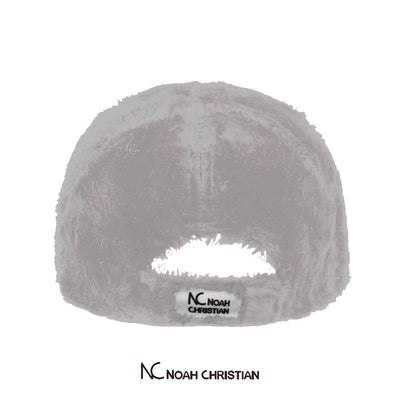 DARK GREY FAUX FUR BASE CAP